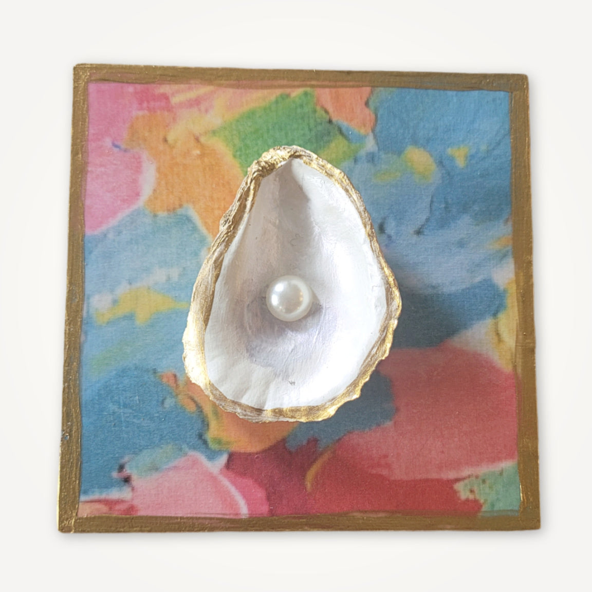 Coastal art, shell, oyster, abstract, canvas, store painting, art, Oyster I