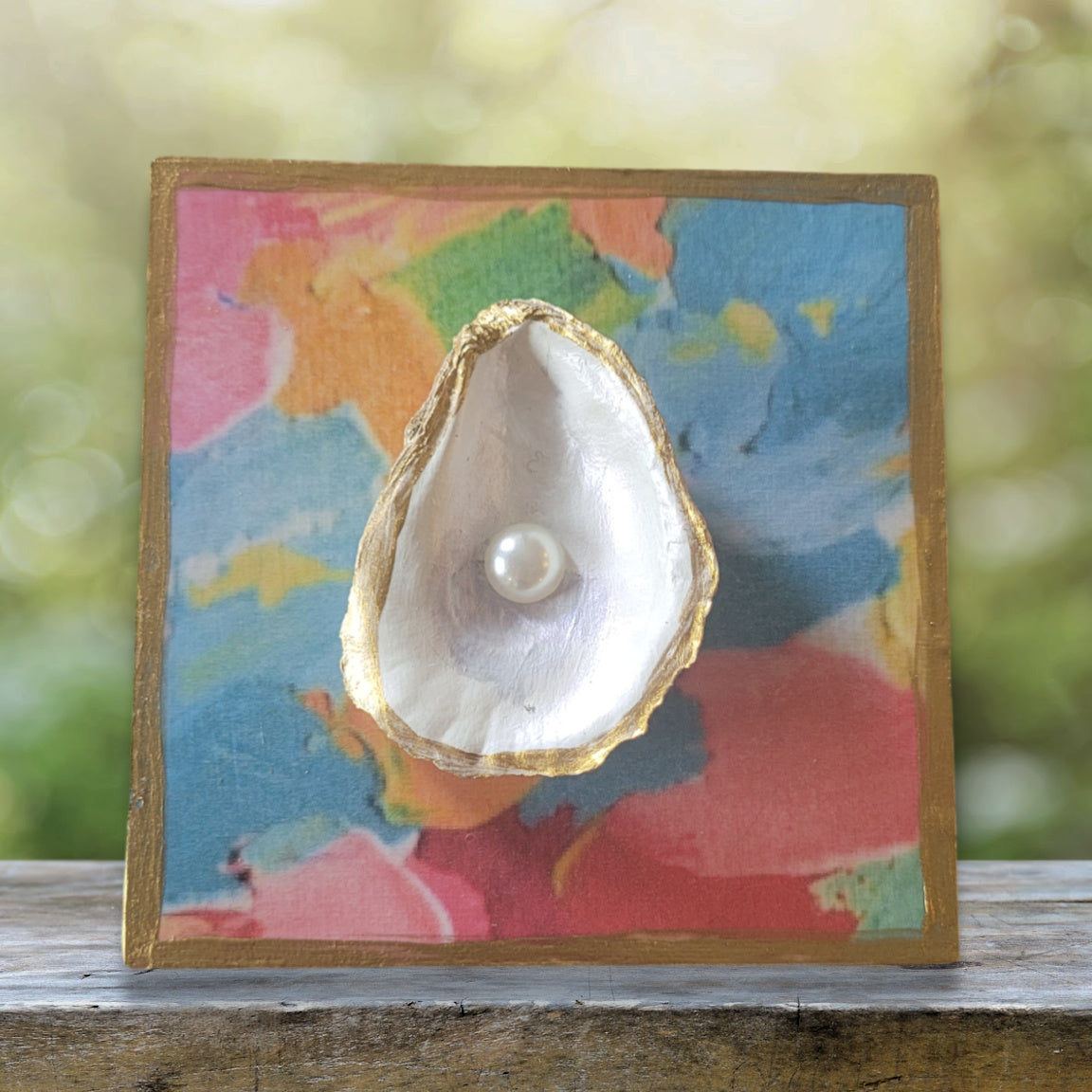 Coastal art, shell, oyster, abstract, canvas, 2024 painting, art, Oyster I