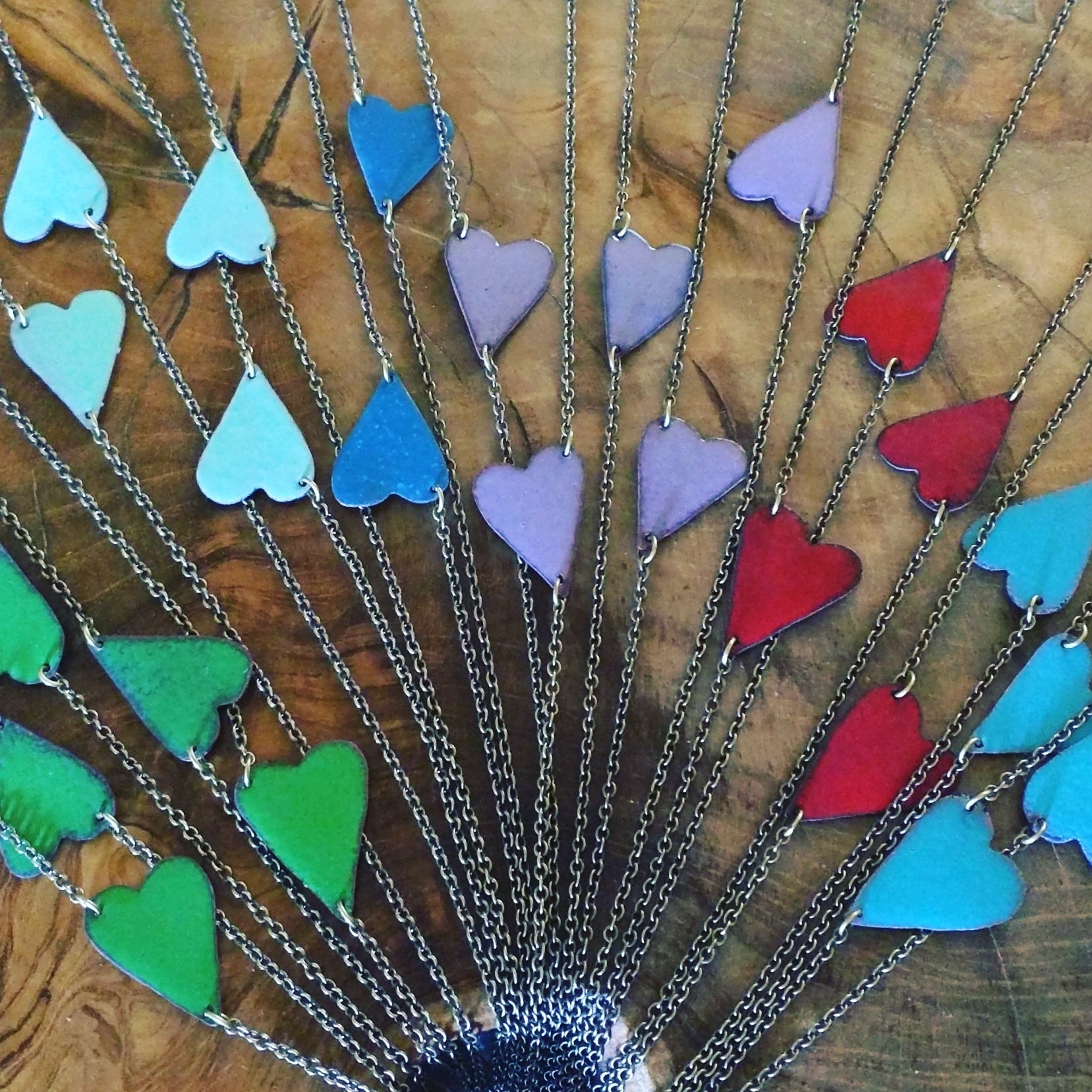 How It's Made:  Enamel Heart Necklaces