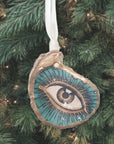 All Seeing Eye Ornament • Oyster Shell