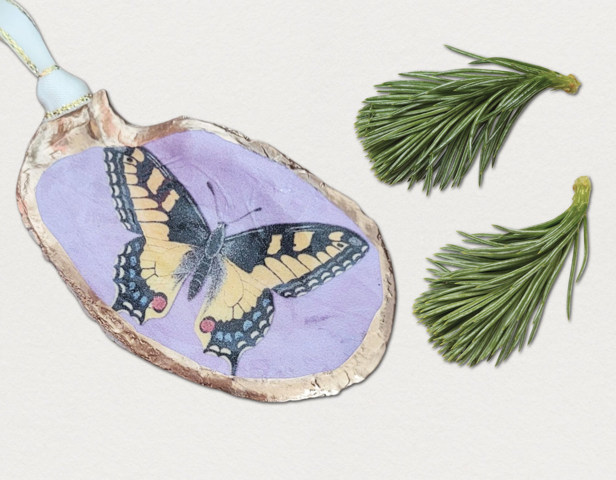 Butterfly Ornament • Oyster Shell • Choose Your Design