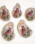 Red Cardinal Ornament • Oyster Shell