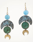 Dusk Crescent Earrings • Blue Jade