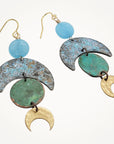 Dusk Crescent Earrings • Blue Jade