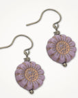 Sunflower Earrings • Czech Glass