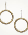 Gold Rope Hoop Earring