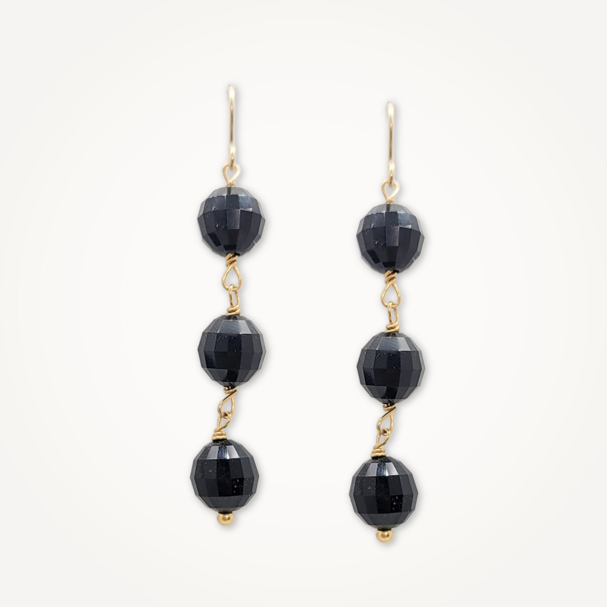 Jet Drop Crystal Earrings