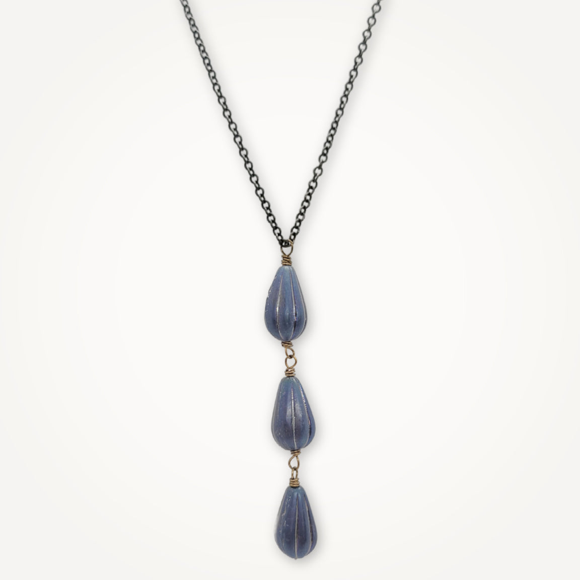 Necklace made of pearls, indigo high quality necklace from Colombia