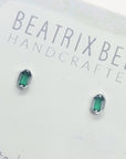 Emerald CZ • Stud Earrings