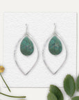 Marquise Earrings • African Jade