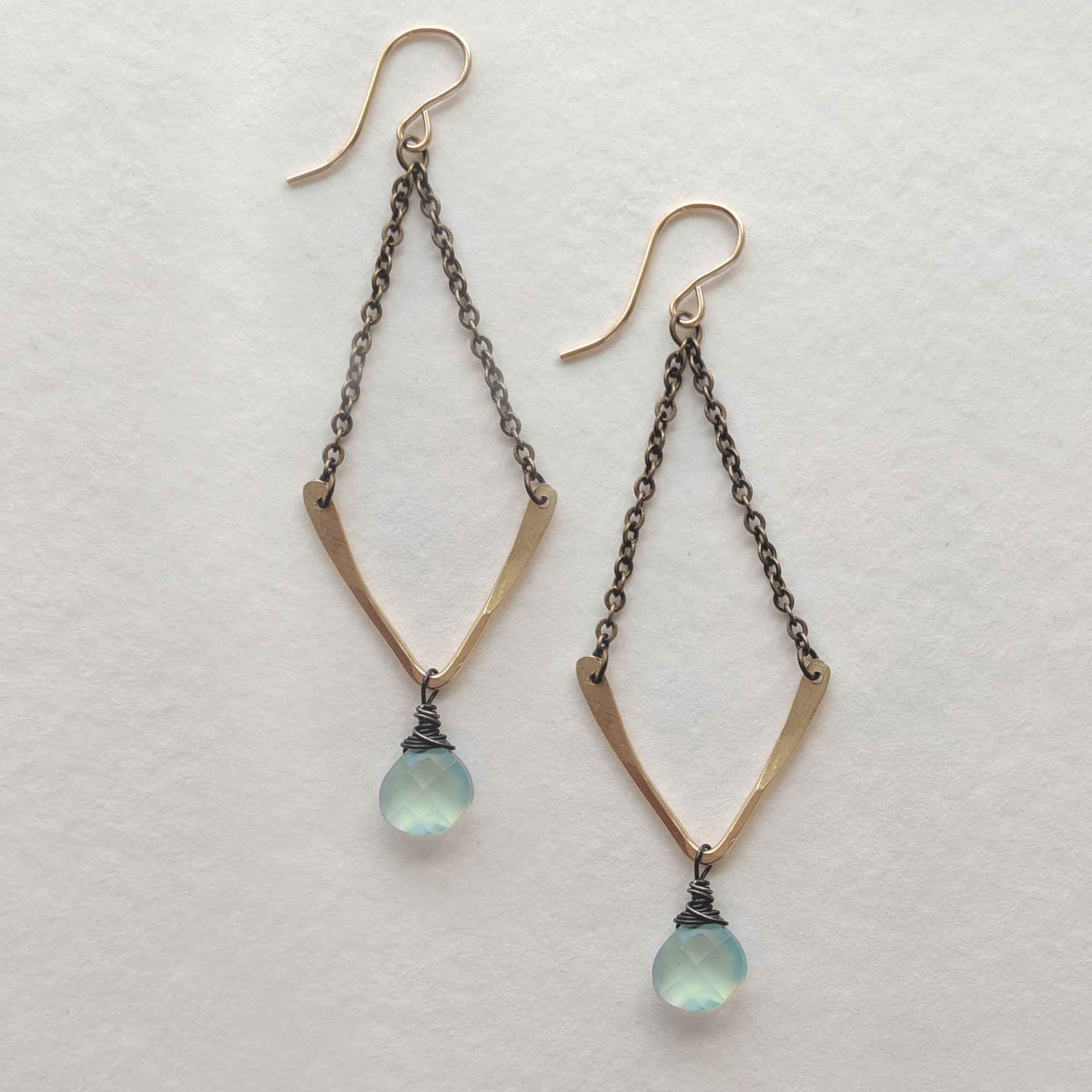 Valley Earrings • Sky Blue Chalcedony