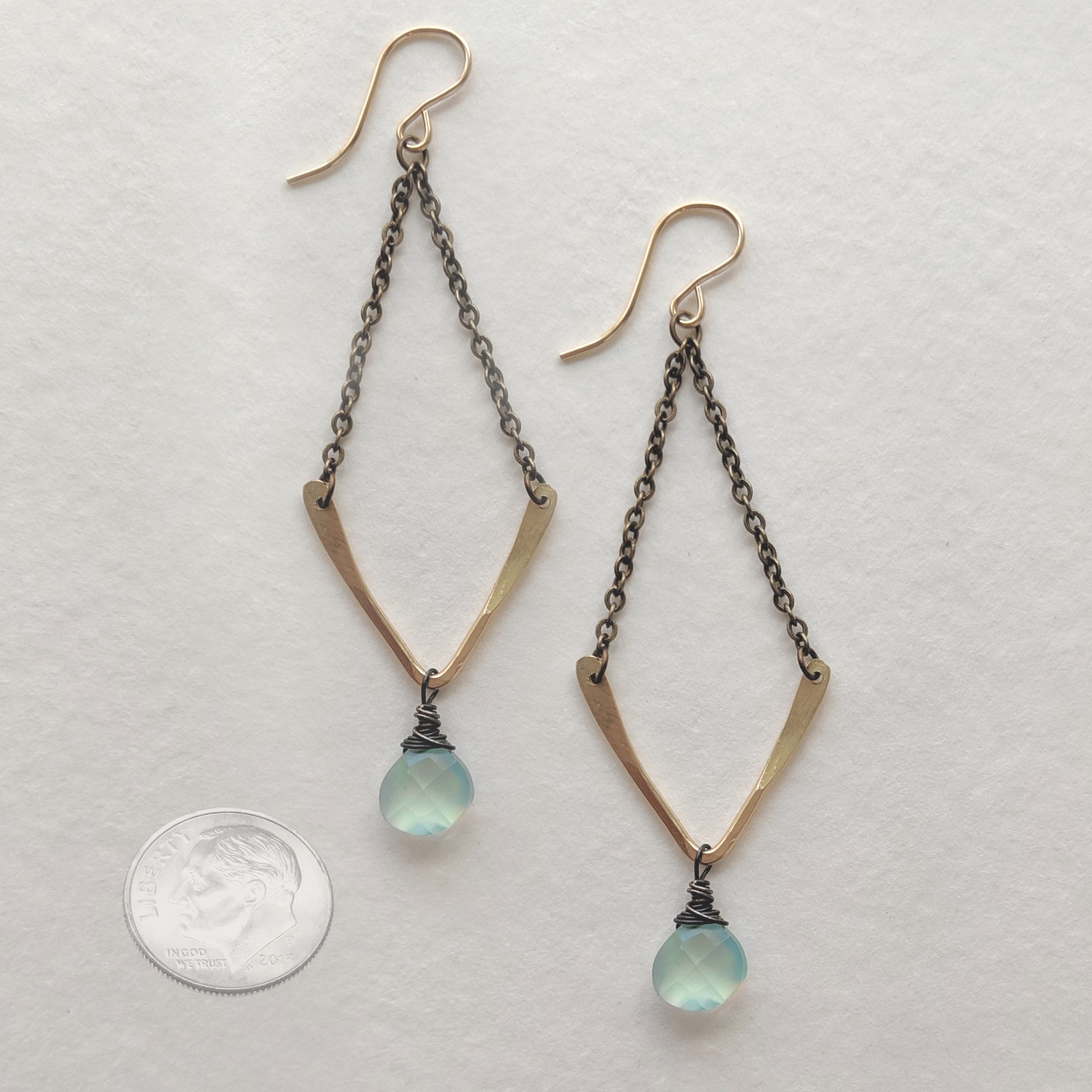 Valley Earrings • Sky Blue Chalcedony